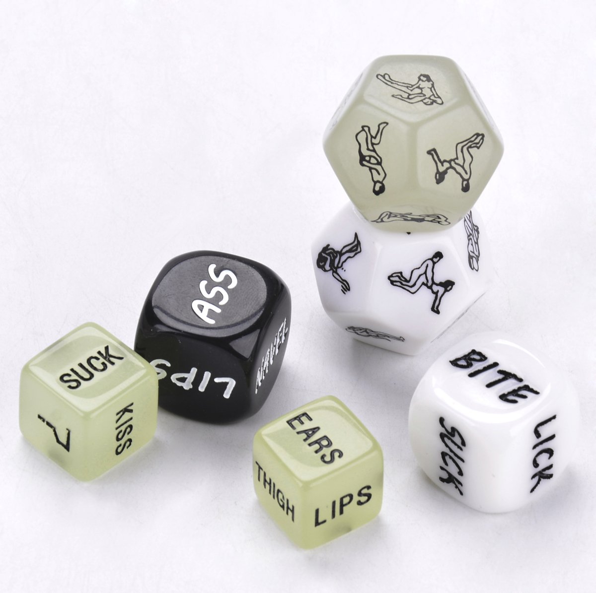  Coxeer Fun Dices, 6PCS Funny Dice Fun Couple Creative Entertainment