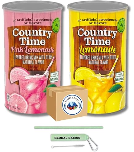 thumbnail image 2 of Country Time Strawberry Lemonade Drink Mix – 18 Oz – Gluten Free, Caffeine Free – Exp 8/2026 2 of 5