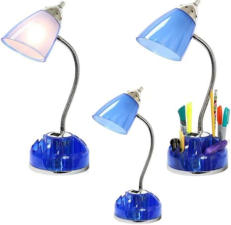 organizer desk lamp with charging outlet