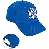 Desert Cactus Brigham Young University Baseball Hat BYU Cougars Cougs Brimmed Embroidered Hats Cap Adjustable Cloth Strap Adult (Style D1) Blue