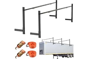 Morohope 59" to 101" Adjustable Roof Ladder Rack, Heavy-Duty Corner-Braced Design, Universal Fit for Smaller to Larger Vehicl