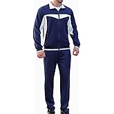DOINLINE Men's Tracksuit 2 Piece Outfit Long Sleeve Jogging Sweatsuit Running Athletic Sports Set