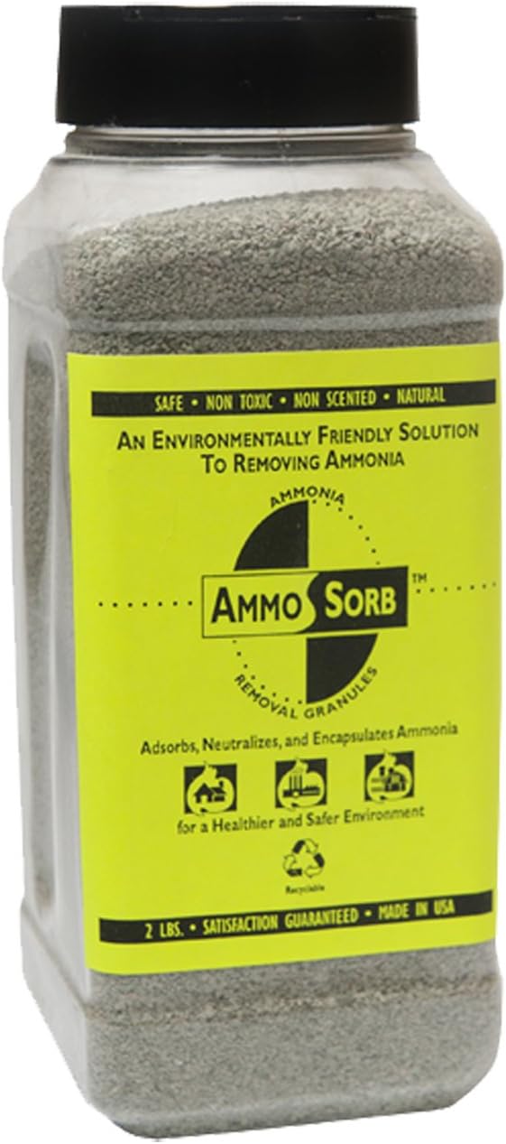 AMMOSORB Natural Ammonia Spill & Odour Absorbent Deodorizer Granules: 2 lb.
