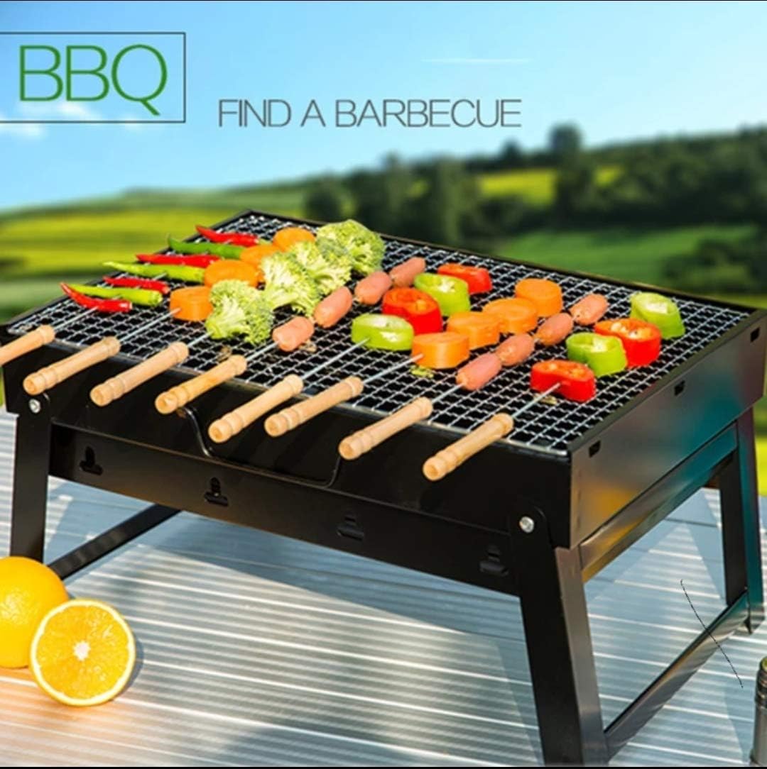 Portable Barbecue Charcoal Grill Foldable Lightweight Large