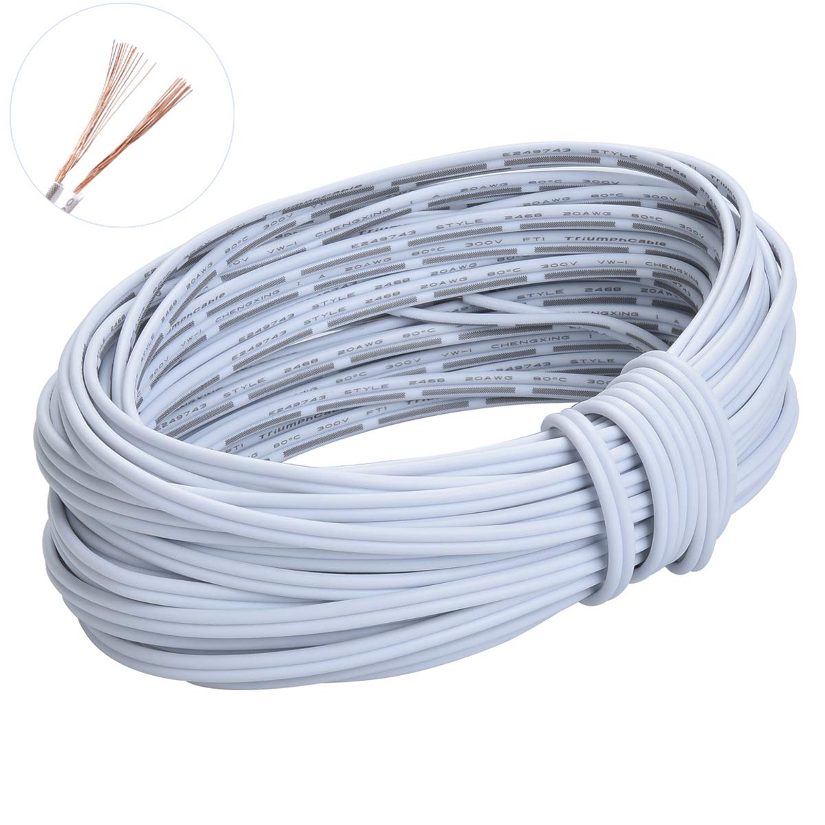 2Pin High Quality Extension Cable Wire Cord Line 2 Wire 20Gauge