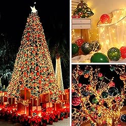 suddus Christmas Lights Outdoor,66 ft 200 LED Warm