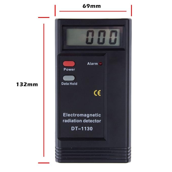 Bargz - High Quality DT-1130 Digital Electromagnetic Radiation Detector Sensor Indicator EMF Meter Tester Black