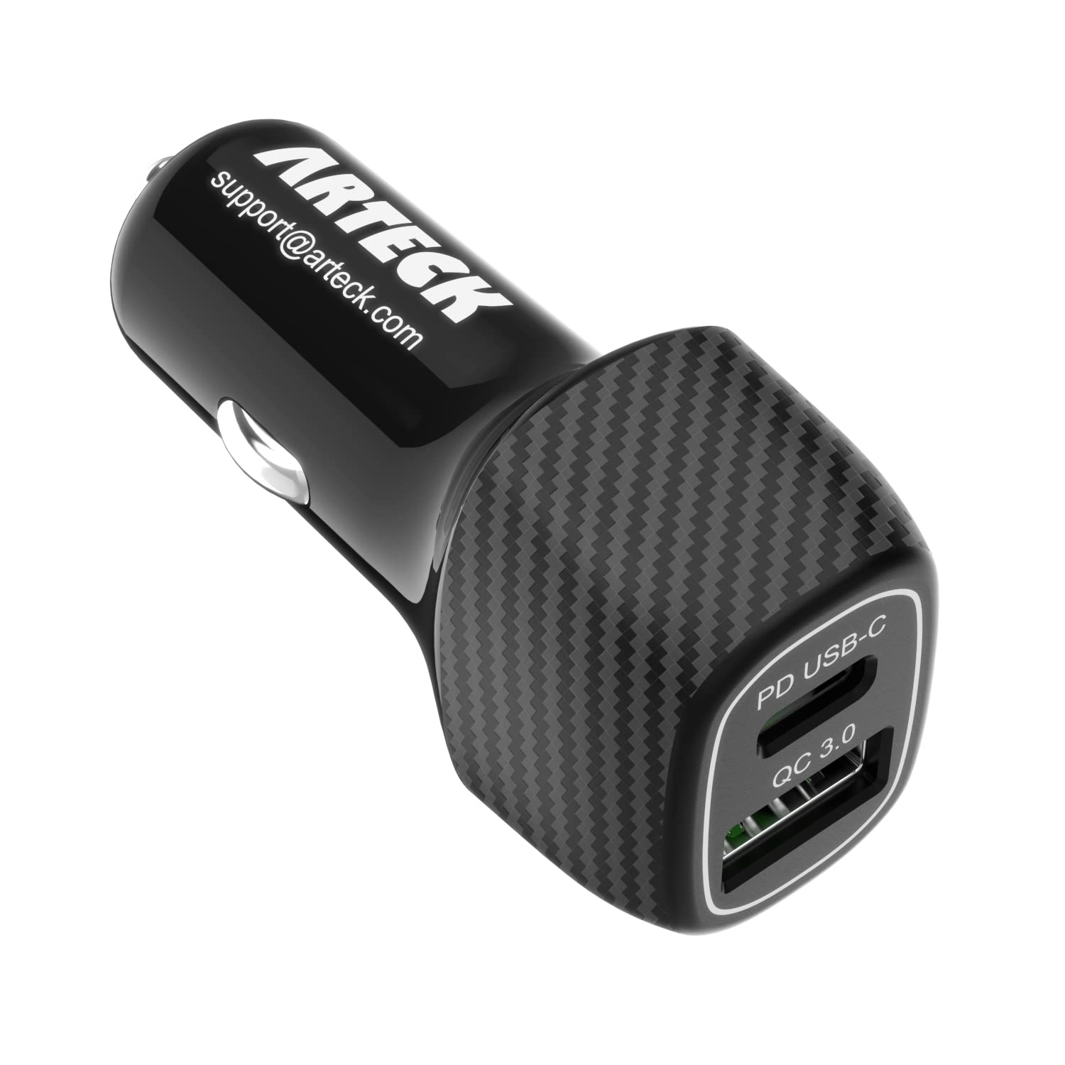 Car Charger, Arteck 40W/8A PD USB-C Type C/Quick Charge 3.0 USB Port Adapter with 2 USB Port, Compatible iPhone 15 15 Pro 15 Pro Max 14 14 Pro 13 SE, iPad, Samsung Galaxy Note Other Smartphone