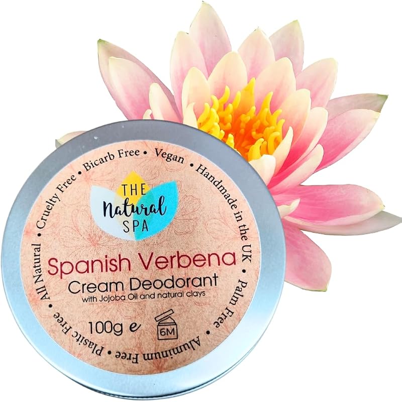 The Natural Spa Cream Deodorant Balm Bicarb Free Spanish Verbena 125g Aluminium