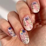 Mylee Gel Nail Wraps Blooming Lovely 20 Pre-Cured Gel Stickers view 2