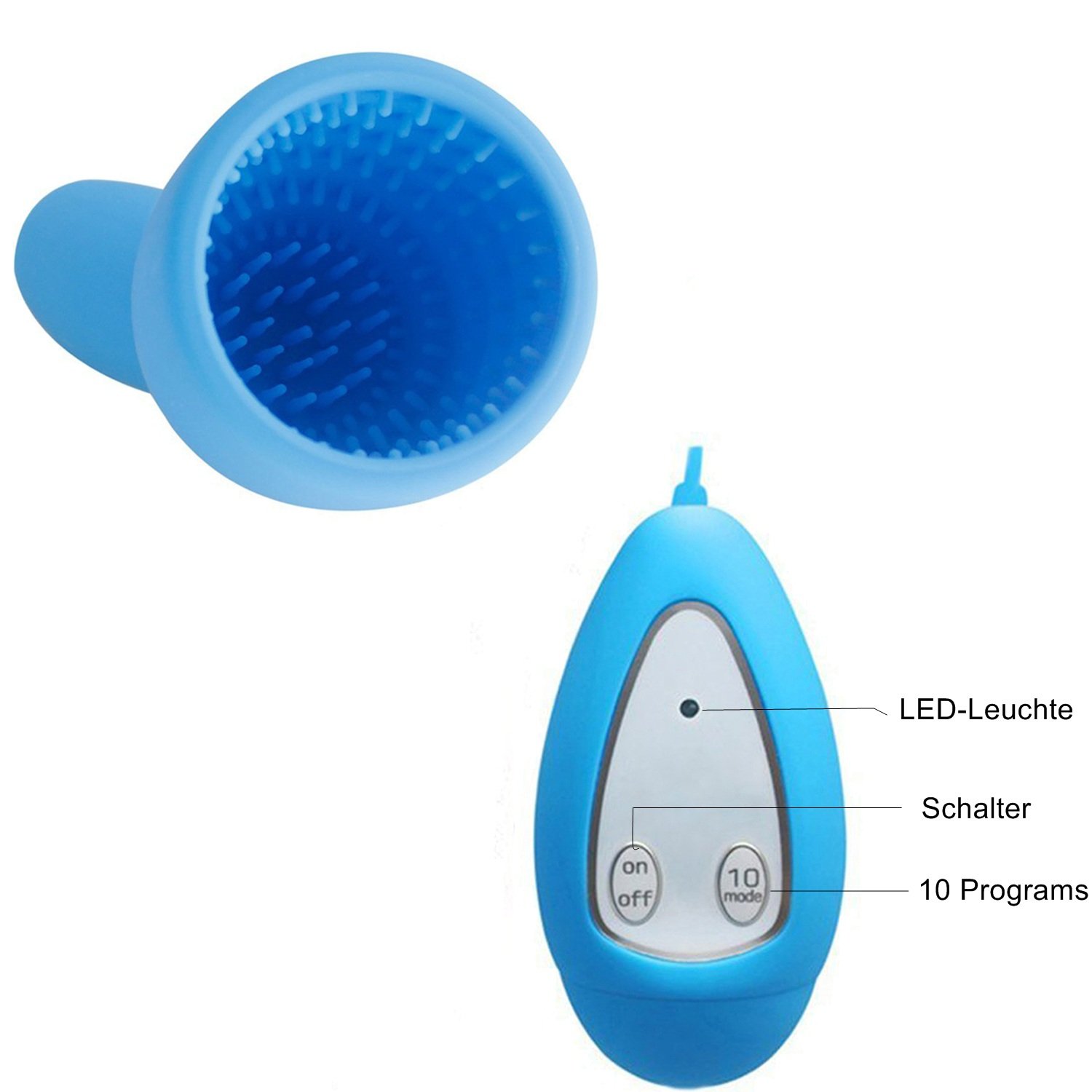 Penis Kopf Funktion Ausbildung Vibrator für Härtere und längere Erektionen Eichel Erektion,Stimulation und Training Gleichzeitig von Himall (Blau)