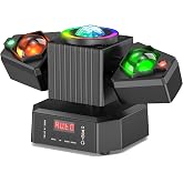 Two-Armed Moving Head Lights with RGBW 4-in-1 Stage Lighting Effect and Starry Effect Controlled by Remote,DMX512,AUTO,Sound-Activated and Master-Slave in DJ Party Concert Church Wedding Theater
