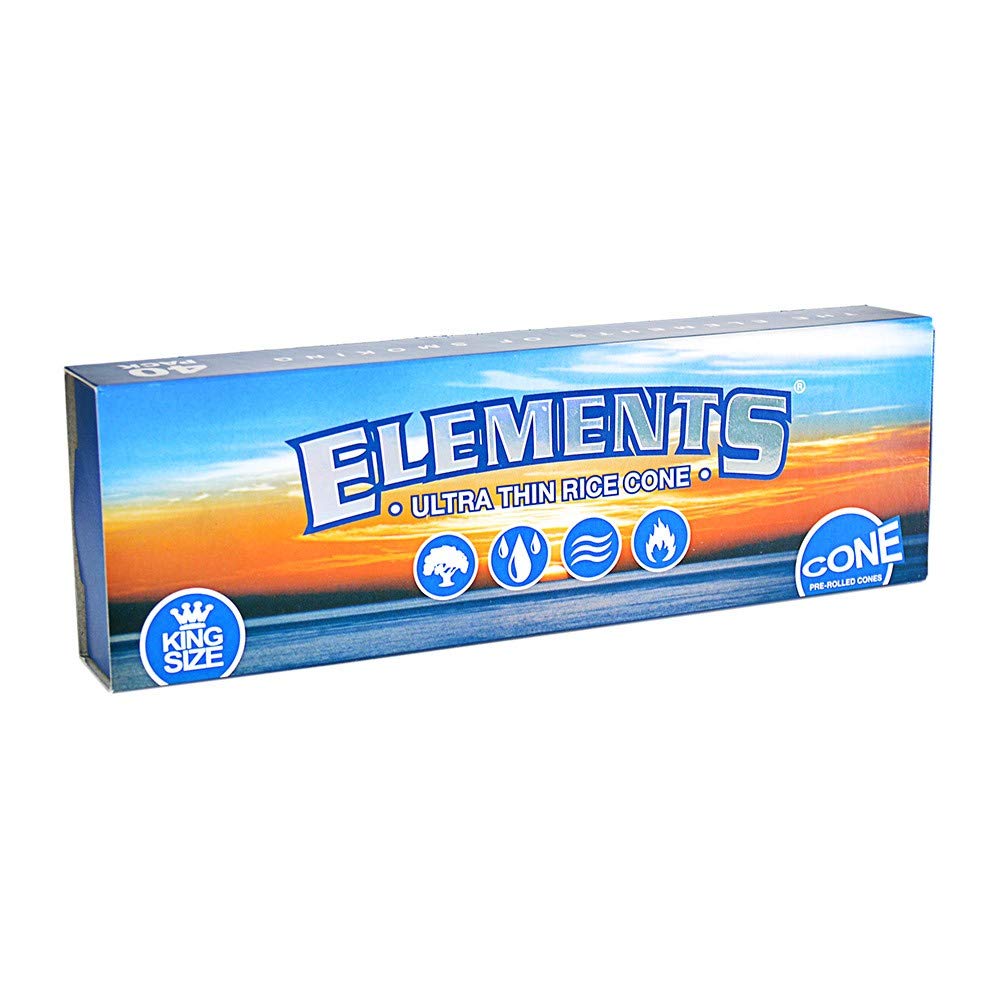 Elements Ultra Thin Pre-Rolled Cones - King Size - 40 Per Pack (1 Pack)