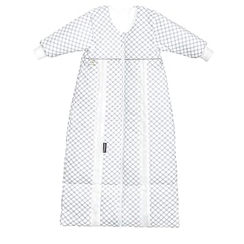 Odenwälder PrimaKlima Jersey/Thinsulate-Schlafsack Check Light Grey, Größe in cm:90-110