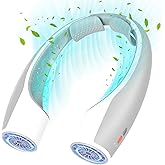 Rohent Portable Neck Fan Personal: High Velocity 4 Speeds Rechargeable Fan Cooling Airflow - Long Battery Life Lightweight We