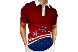 Daoucixia Patriotic Polo Shirts for Men, Mens American Flag Golf Shirts Graphic Short Sleeve Tops 4th of July Funny Tshirts