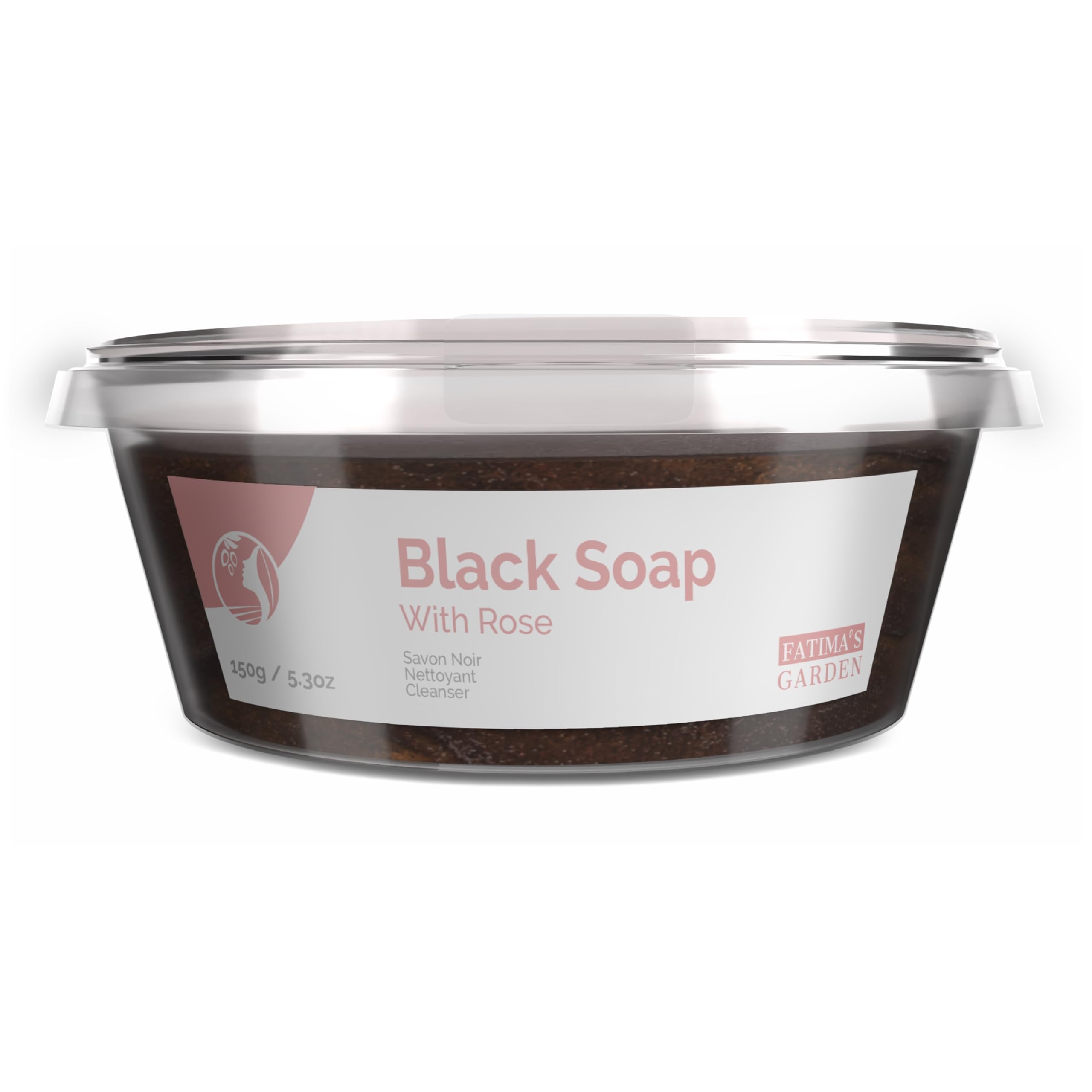Fatima's Garden Rose Oil Black Soap - Natural Exfoliator, 150g