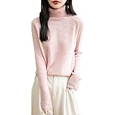 Chanyarn Women's Turtleneck 100% Merino Wool Sweater 2025 Fall Winter Classic Warm Soft Raglan Long Sleeve Knit Sweater