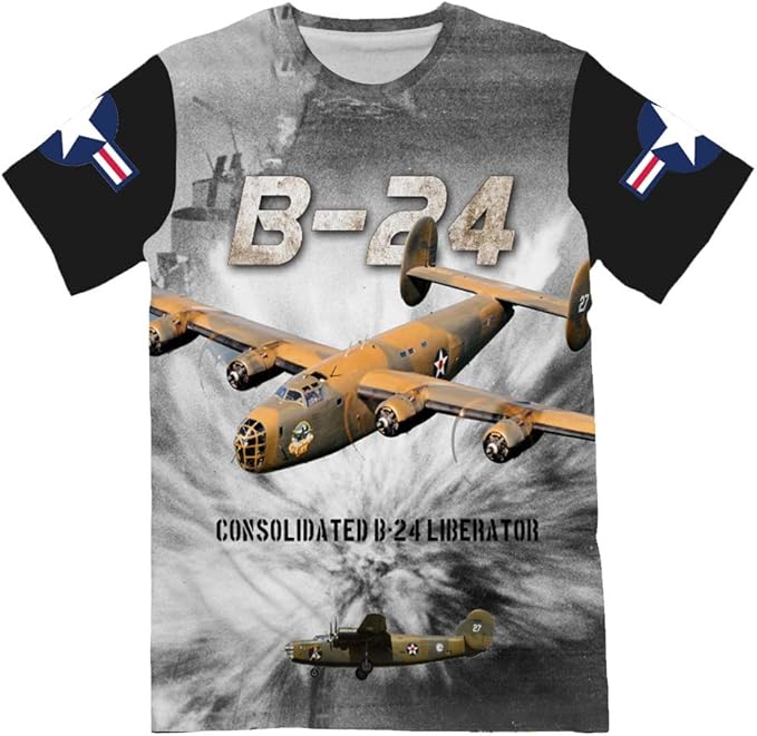 Bomber B24 Liberator All Over Printing TShirts for Men