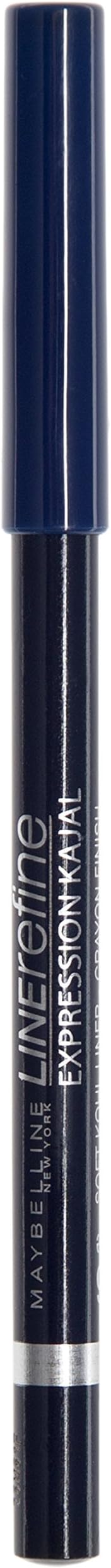 Maybelline Expression Kajal Eyeliner 36 Blue Dermatologist-Tested Smudgeable