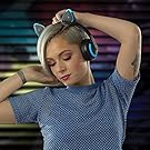 Brookstone Wireless Cat Ear Headphones with Removable Ears