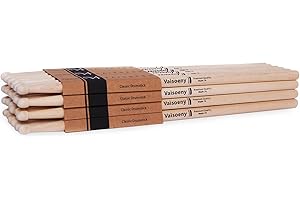Vaisoeny Drum Sticks,7A Drum Sticks for Adults,12 Pairs Classic Maple Wood Drumsticks for Kids, Professional Musical Instrument Percussion Accessories