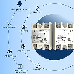 YQSIYU SSR-60AA 3PCS Input 80-250V AC to Output