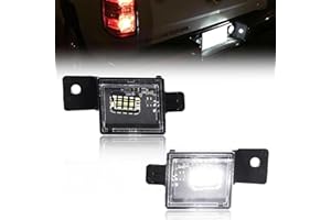 GSOWO LED License Plate Lights for 2014-2023 Chevy Silverado GMC Sierra 1500 2500HD 3500HD Pickup Truck, Led Rear Tag Lamp for 2015-2022 Colorado,2015-2022 GMC Canyon, 6000K White Light, 2 Pcs