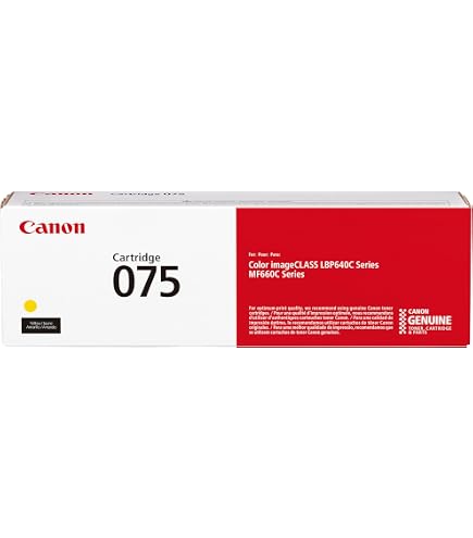 Amazon.com: Canon Genuine 075 Yellow High Capacity Toner Cartridge