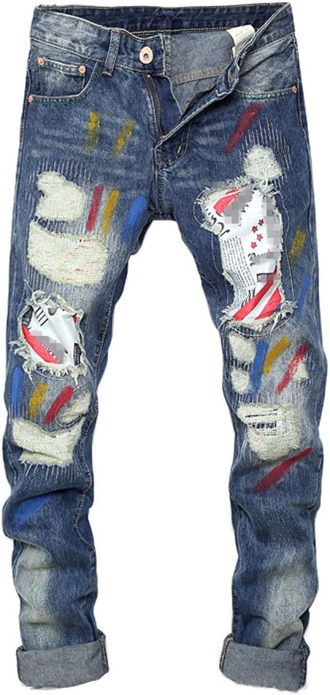 broken hole jeans