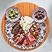 Cheese Board Stoneware Plate Server Set, with 2 Sauce Dipping Bowls, Large Bamboo Platter Serving Tray, Mothers Day Gift