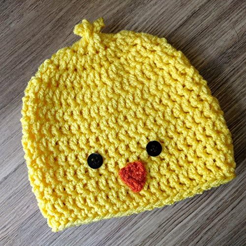 Newborn Chick Hat Photo Prop Easter Hat HANDMADE in the U.S.A Size options Preemie to 6 months Photo Hat for Newborn pictures Spring Hat