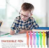 OFFCUP Invisible Ink Pen 14pcs UV Light Spy Pen Secret Message Kids view 7
