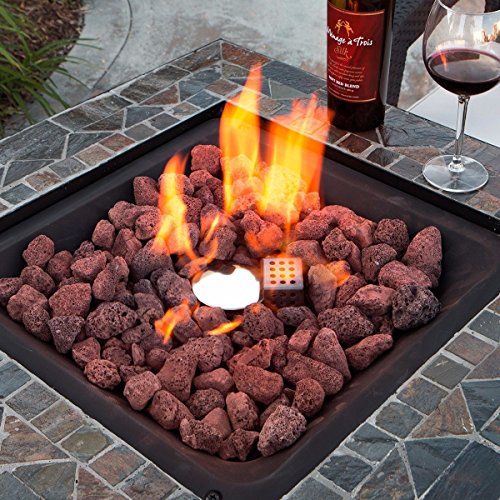 SKEMiDEX--- Gas Fire Table Bowl Cover Pit Outdoor Fireplace Propane Gas Heater Patio Provides up to 30,000 BTUs of heat Stainless steel burner Features an easy-to-use push-button electronic igniter.