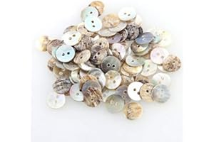 Welecom 1000 Pcs Natural Shell Buttons 10mm 2 Hole Mother of Pearl Round Shell Buttons for Cloth Sewing Craft Buttons