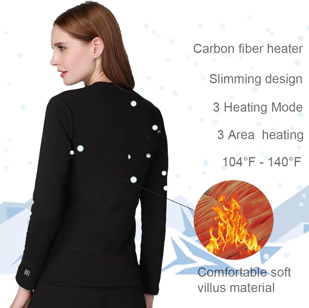 FERNIDA Insulated Heating Underwear Washable USB Electric Heated Thermal Long Sleeve T Shirts or Pants(Battery Not Included) at  Men’s Clothing store