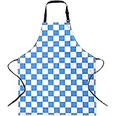 EXFAI Adjustable Neck Bib Apron with Pocket for Men Women, Waterproof Aprons Gifts for Kitchen Baking Chef Painting Gardening