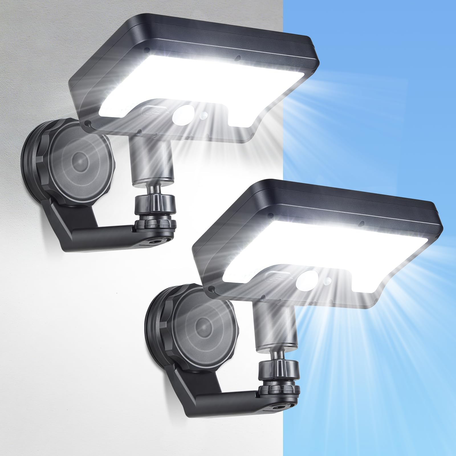 Photo 1 of **********MISSING PARTS*******
Magnetic Solar Lights Outdoor, 600LM Motion Sensor Solar Wall Lights Outdoor with 270° Wide Angle, IP65 Waterproof Magnetic Solar Security Light for Wall Patio Backyard Fence Garage Deck (2 Pack)