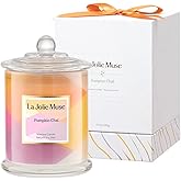 LA JOLIE MUSE Fall Candles, Pumpkin Candle, Pumpkin Chai Candles, Luxury Candle Women Gifts, Natural Soy Wax, 75 Hours Long Burning Time, Autumn Home Gift
