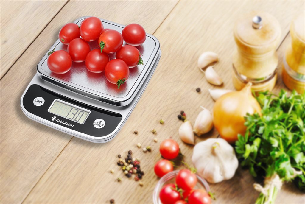 Digital Food Scale, [5000g, 1g] IDAODAN Versatile Kitchen Scales, Accurate Weight Scale for Coffee, Gram, Postal, Elegant Black