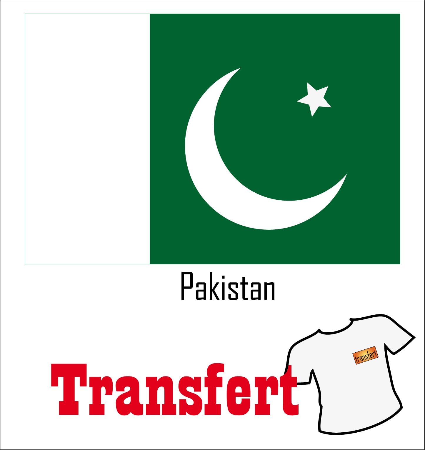 Pakistan Flag 3 Textile Transfer for Light 25 x 40 mm