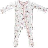Bamboo Little Soft Baby Footie Pajamas, Baby Clothes, Newborn Sleepers, 95% Viscose and 5% Spandex, 0-24 Months