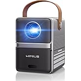 [Electric Focus] Mini Projector with 5G WiFi and Bluetooth, WiMiUS 1080P Portable Projecteur, Outdoor Movie Projector, 300" S