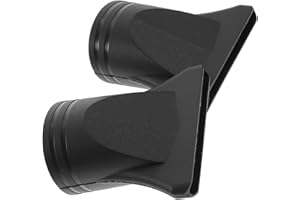 ROSOJODG 2Pcs Black Blow Dryer Attachment Not Universal Professional Hair Dryer Attachment Dryer Nozzle Replacement Narrow Concentrator Blow Flat for Diameter 4.3cm to 4.5cm Diffusers Hair Dryers Accessories