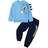 Latnnut Toddler Boy Clothes Fall Winter Outfit Long Sleeve Animal Printed Top and Pants Set 2 Piece Sweatsuit 2-7Y