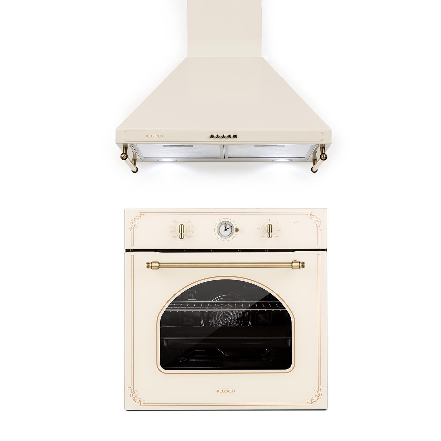 Klarstein Victoria • Set • Four encastrable & hotte aspirante • Design ...