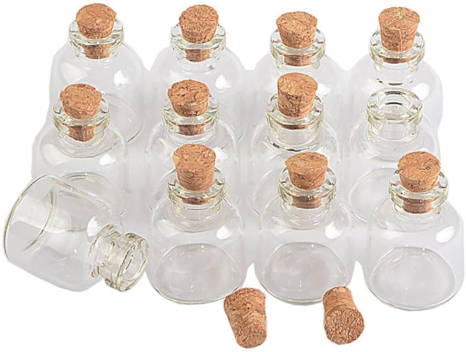 4mlTransparent Glass Cork Bottles Crafts Vials Glass Empty Wishing