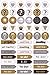 Essentials Weekly Planner Stickers-Black & Gold (Set of 575 Stickers)