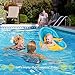 Peradix Pool Floats Baby Float Water Toys with Inflatable Canopy Sunshade Swimming Pool Boat Upgraded Floating Ring