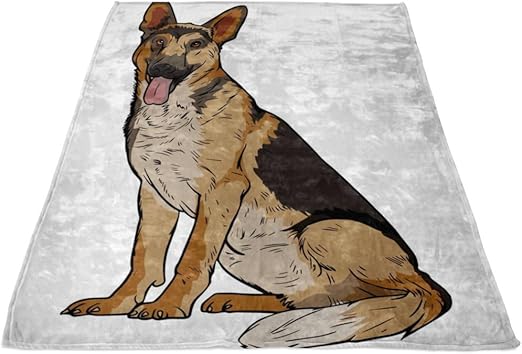 german shepherd fleece blanket